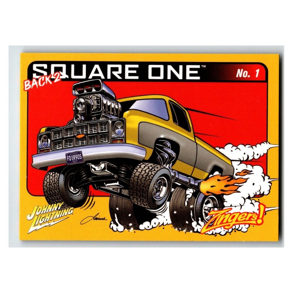 Johnny Lightning Square One No. 1 Zingers Trading Card 1973 Chevy Cheyenne Truck